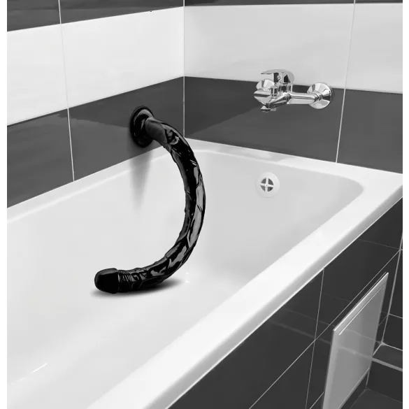 "Black Hosed Anal Snake 19 - Suction Cup Dildo"
