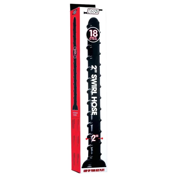 Hosed Swirl Tchick Anal Snake 18 - Black Anal Dildo