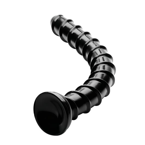 Hosed Swirl Tchick Anal Snake 18 - Black Anal Dildo