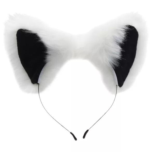 TAILZ - Fox Tail Anal Plug & Headband Set (Black & White)