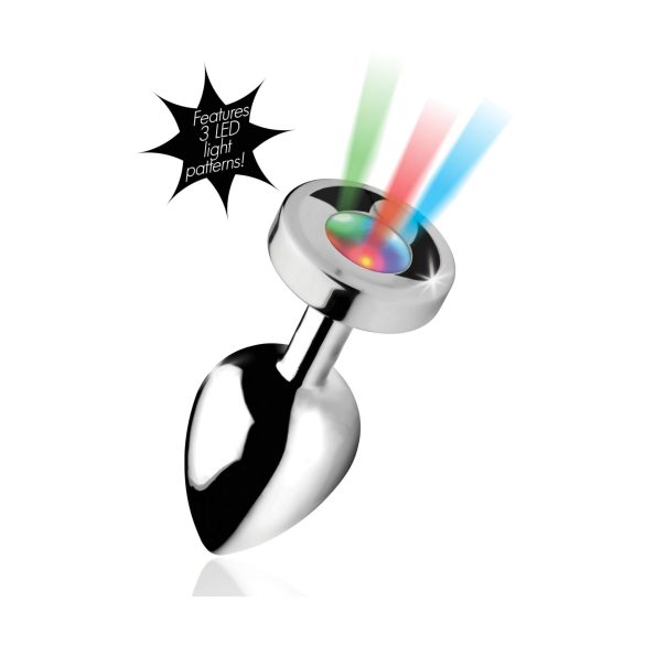 Booty Sparks - Illuminating Anal Plug - Large (Silver)