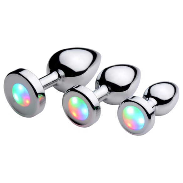 Booty Sparks - Illuminating Anal Plug - Large (Silver)