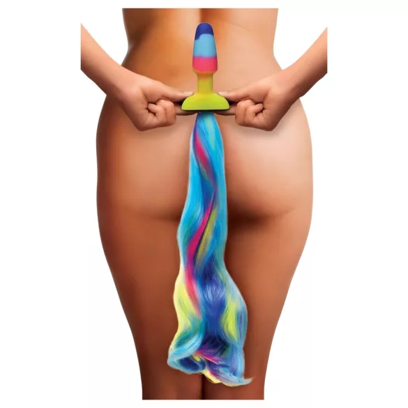 TAILZ - unicorn silicone anal plug (rainbow)