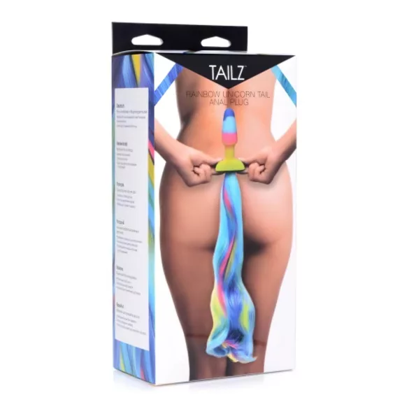 TAILZ - unicorn silicone anal plug (rainbow)