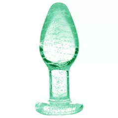 Booty Sparks Glow in the Dark S - glass anal plug (clear)