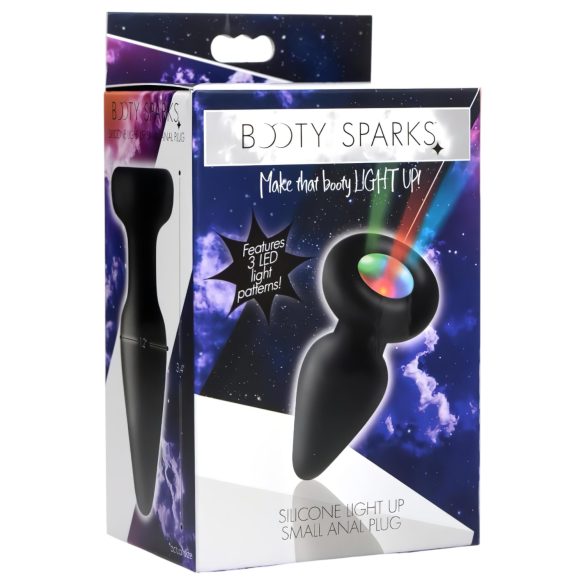 Booty Sparks - Black Silicone Light-Up Anal Plug