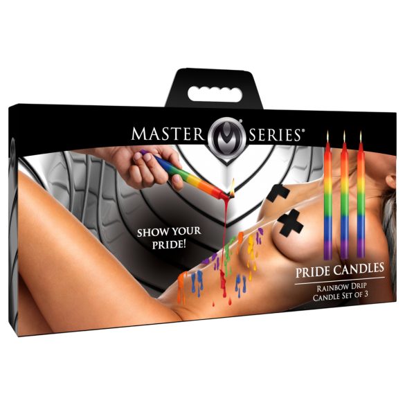 XR Brands - BDSM Body Candle - Rainbow (3-pack)