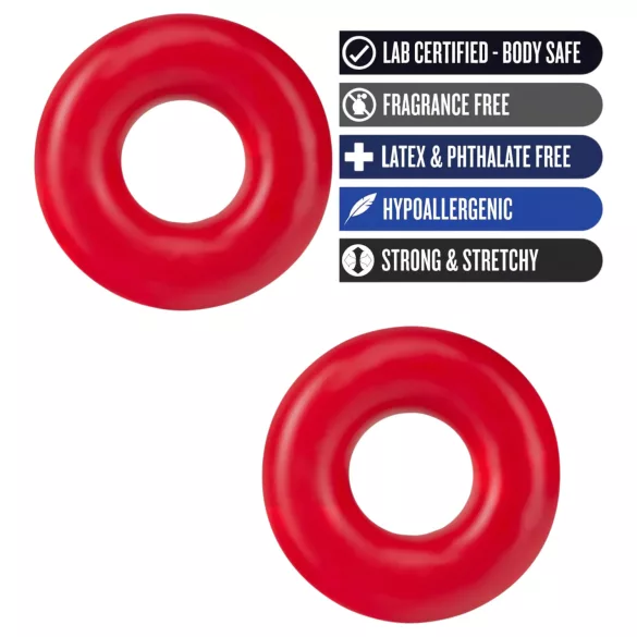 Stay Hard Donuts - Red Penis Ring Set