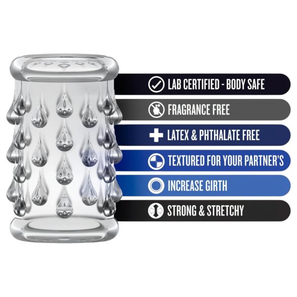 Stay Hard - Textured Penis Sleeve (Clear)