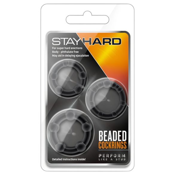 Stay Hard - Black Penis Ring Set