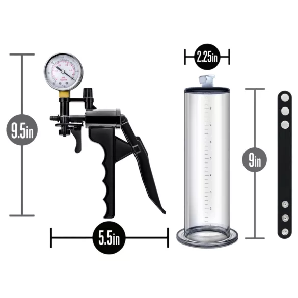 Blush Performance - premium vacuum penis pump (black)