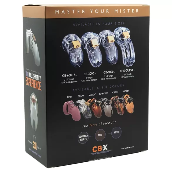 CB-6000 CB-X - Deluxe Black Chastity Cage with Lock