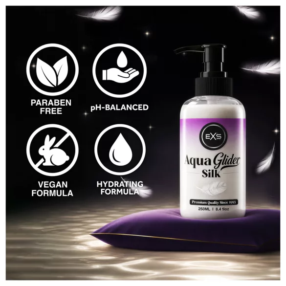 EXS AquaGlider Silk - silky water-based lubricant in a pump bottle (250 ml)