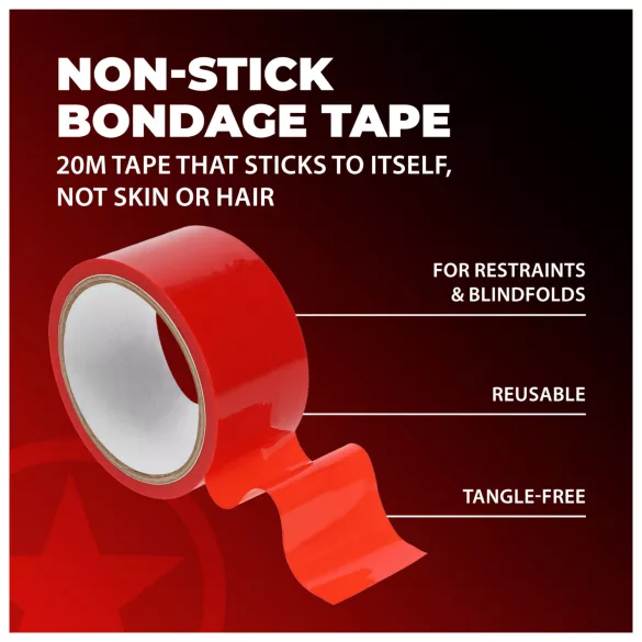 Ouch! - self-adhesive bondage tape (red) - 20 m