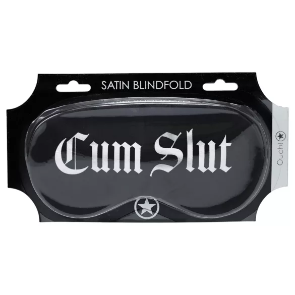 Ouch! - “Cum Slut” Satin Eye Mask (Black)