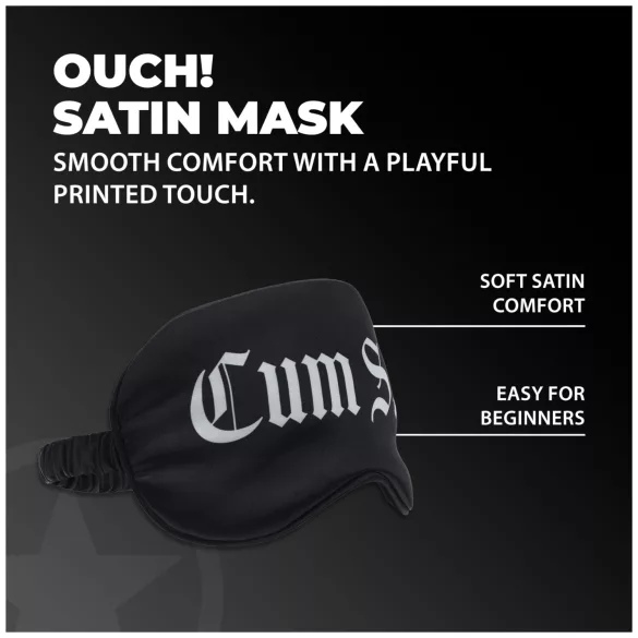 Ouch! - “Cum Slut” Satin Eye Mask (Black)