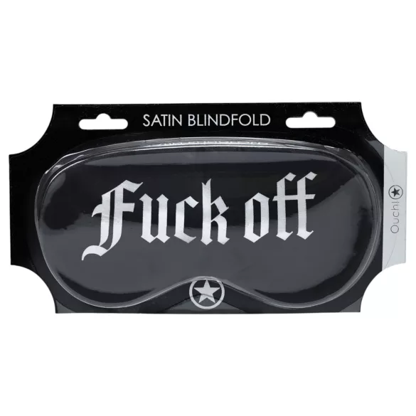 Ouch! - “Fuck Off” satin eye mask (black)