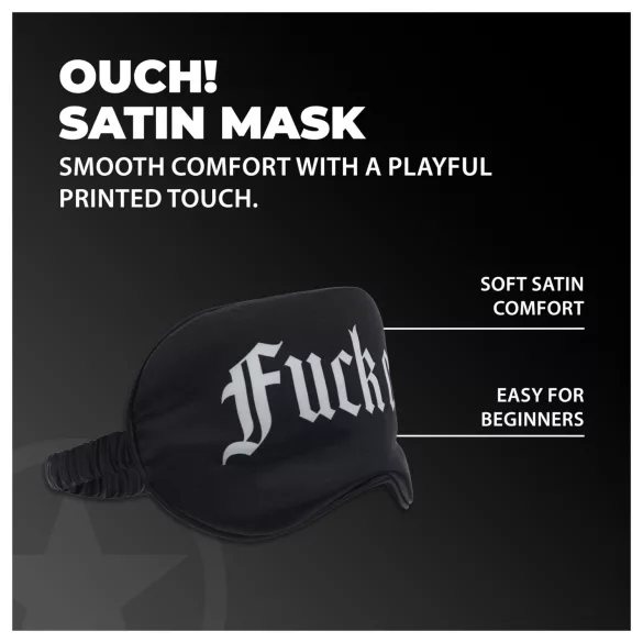 Ouch! - “Fuck Off” satin eye mask (black)