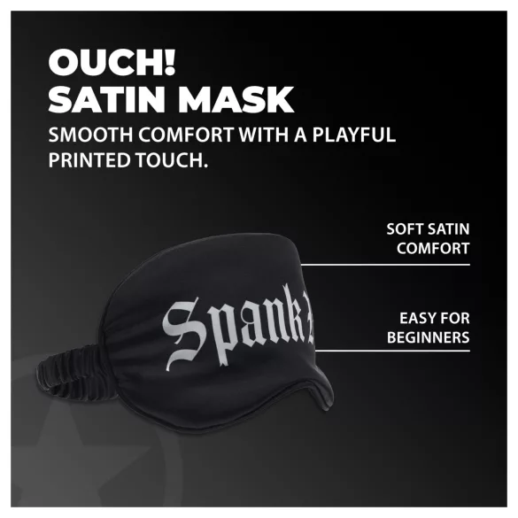 Ouch! - “Spank Me” satin eye mask (black)