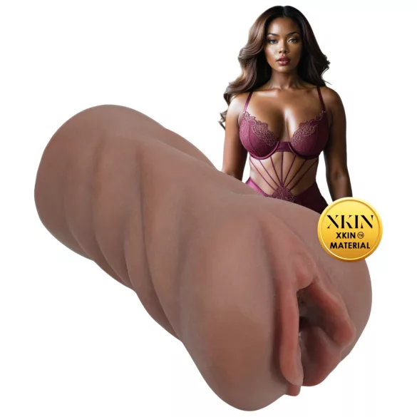 XKIN Next Door Amani - lifelike vagina masturbator (dark natural)