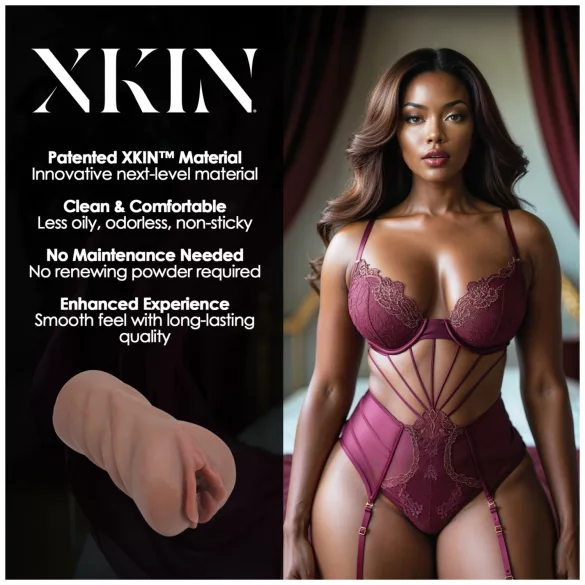 XKIN Next Door Amani - lifelike vagina masturbator (dark natural)