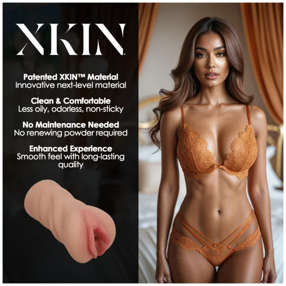 XKIN Honey Celeste - lifelike vagina masturbator (flesh-coloured)