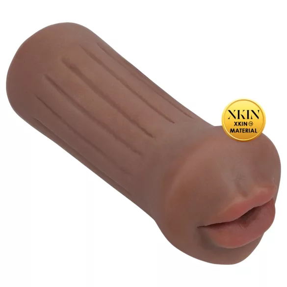 XKIN - artificial mouth masturbator - S (dark natural)