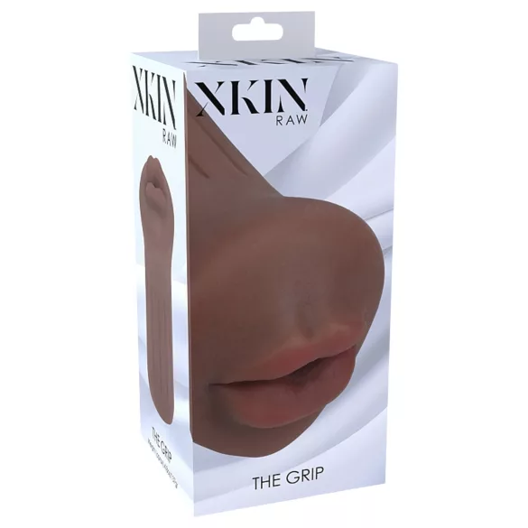 XKIN - artificial mouth masturbator - S (dark natural)