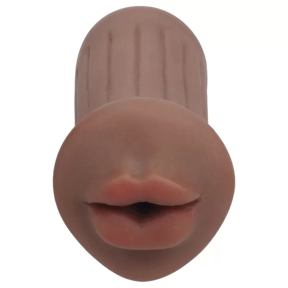 XKIN - artificial mouth masturbator - S (dark natural)
