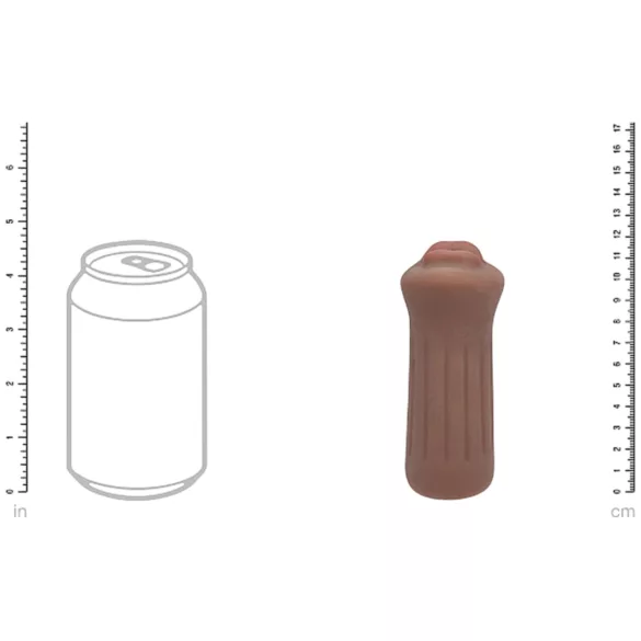 XKIN - artificial mouth masturbator - S (dark natural)