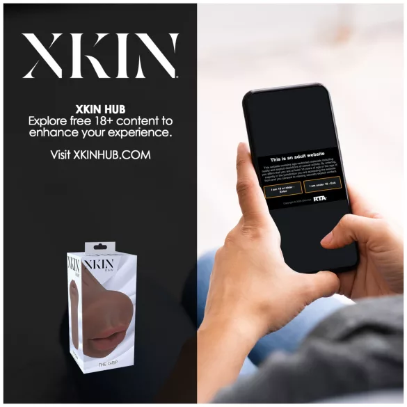 XKIN - artificial mouth masturbator - S (dark natural)