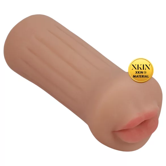 XKIN - artificial mouth masturbator - S (dark natural)