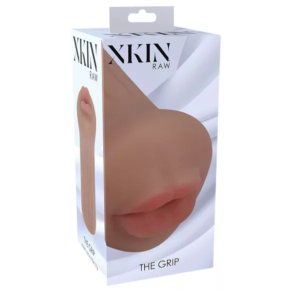 XKIN - artificial mouth masturbator - S (dark natural)