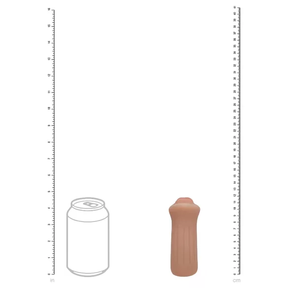 XKIN - artificial mouth masturbator - S (dark natural)