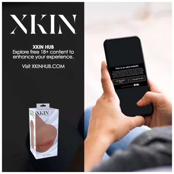 XKIN - artificial mouth masturbator - S (dark natural)