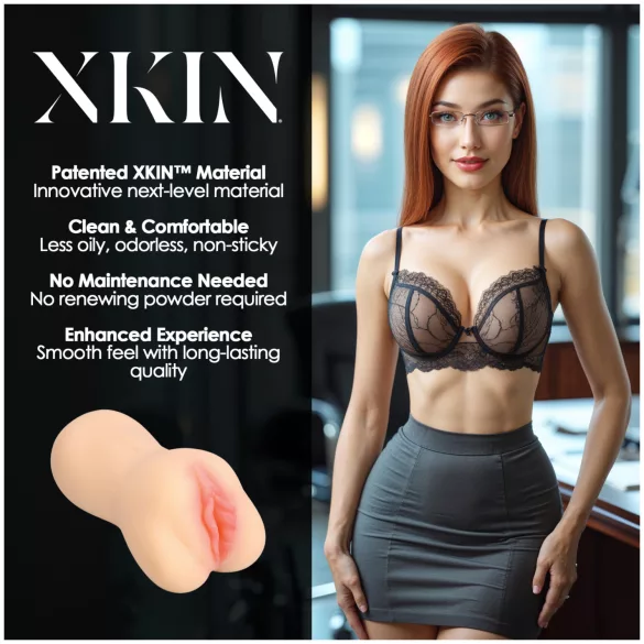 XKIN Amber Blowfield - lifelike artificial vagina masturbator (natural)