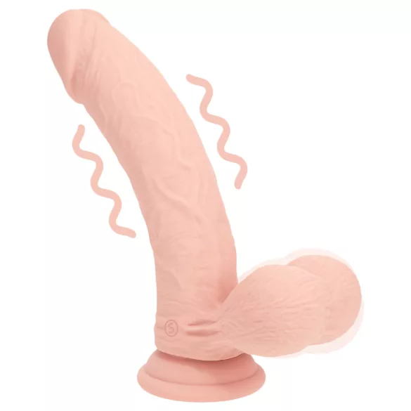 RealRock - dual-density realistic vibrator (flesh-coloured) - 18 cm