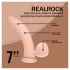 RealRock - dual-density realistic vibrator (flesh-coloured) - 18 cm