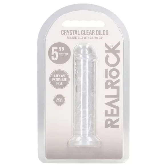 RealRock - lifelike dildo with suction cup (clear) - 12.7 cm