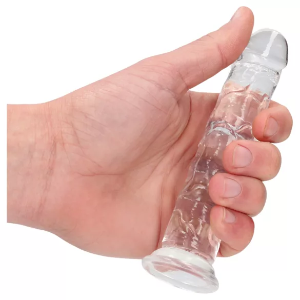 RealRock - lifelike dildo with suction cup (clear) - 12.7 cm