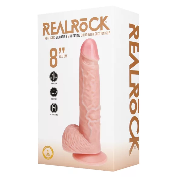 RealRock - rotating vibrator (flesh-coloured, 20.5 cm)