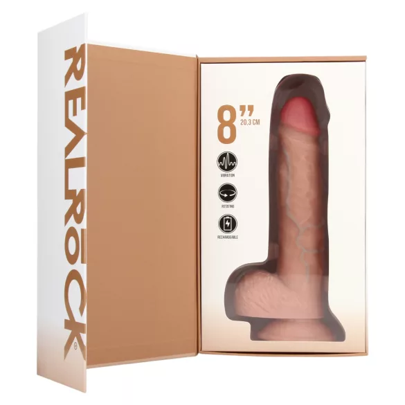 RealRock - rotating vibrator (flesh-coloured, 20.5 cm)