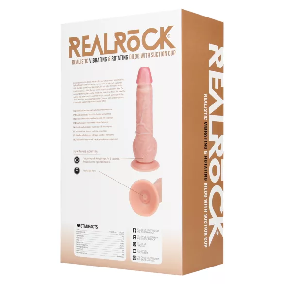 RealRock - rotating vibrator (flesh-coloured, 20.5 cm)