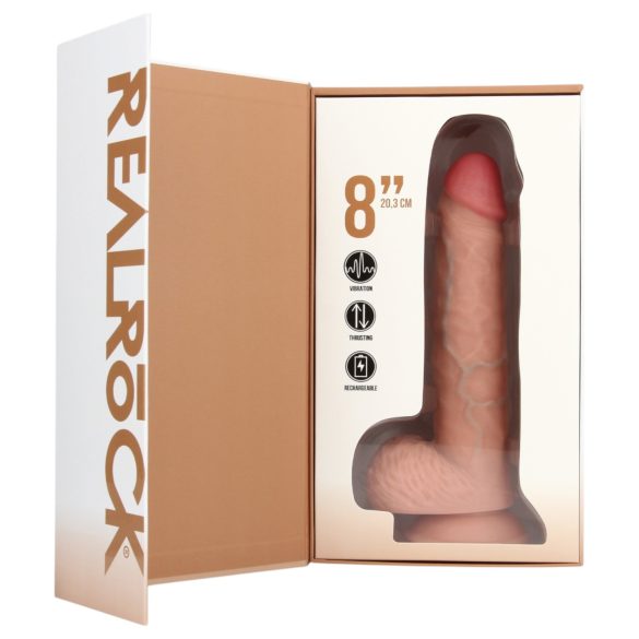 REALROCK - Suction Cup Vibrator - Natural (20.5cm)
