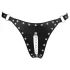 Ouch! - studded chastity thong with chain (black)