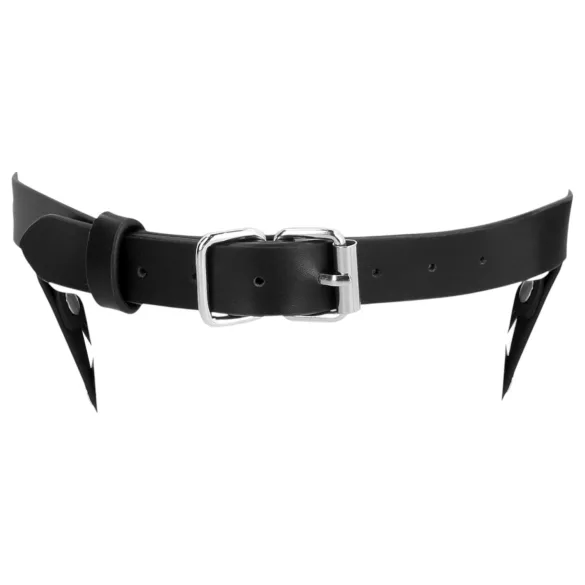 Ouch! - Faux Leather Cage Mask (Black)