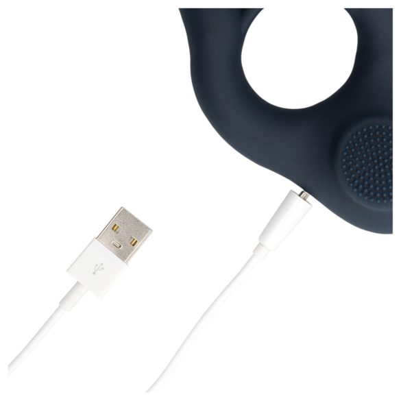 Loveline - Vibrating Penis Ring with Clitoral Stimulator (Gray)