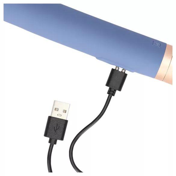 Loveline Travel - Rechargeable Vibrator with Lubricant Reservoir (Pastel Blue)