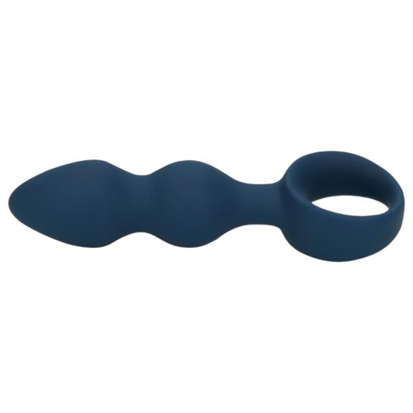 Loveline - Small Blue Anal Plug with Ring Handle