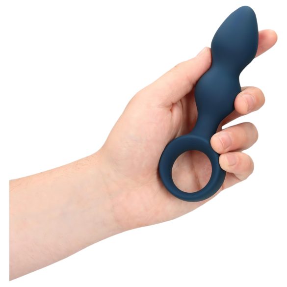 Loveline - Blue Ringed Anal Dildo - Medium Size